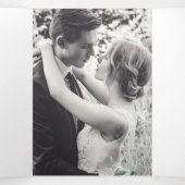 Hochzeitserneuerungsprogramm aquamarine Aqua-Schme Dreifach-gefaltete Programmkarte (Innenseite Mitte)