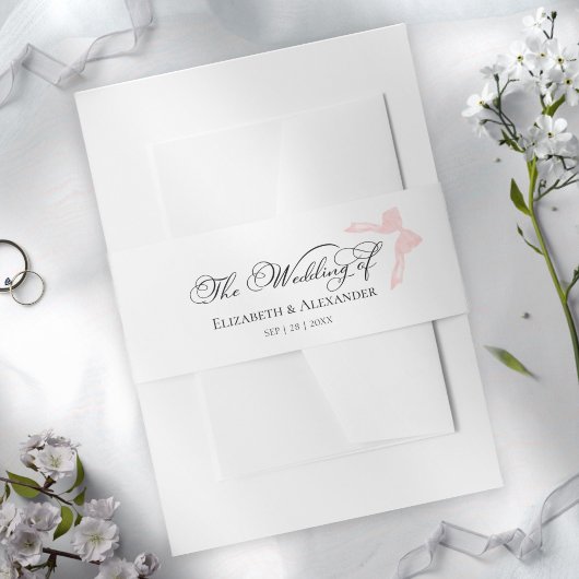 Hochzeitseröffnungsband | Bow Calligraphy Einladungsbanderole