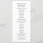 Hochzeitseröffnungsfeier Elegantes Programm (Rückseite)