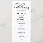 Hochzeitseröffnungsfeier Elegantes Programm (Vorderseite)