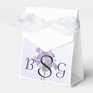 Hochzeitserzeugnisse aus lila und weißgestrichenem geschenkschachtel
