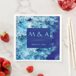 Hochzeitsessen am Blue Ocean Napkin Serviette