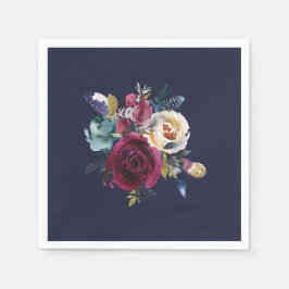 Hochzeitsessen am Hochzeitsessen der Marine Burgun Serviette