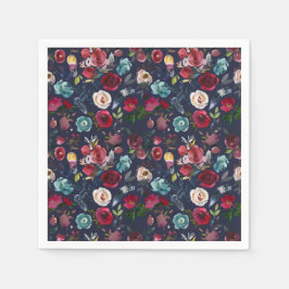 Hochzeitsessen am Hochzeitsessen der Marine Burgun Serviette