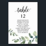 Hochzeitsessen, Eukalyptus Gäste Sitzkarte T Tischnummer<br><div class="desc">Hochzeitsessen Gästekarte,  Modern Greenery Eukalyptus Themes. Passen Sie den Text an und / oder entfernen und füllen Sie mit Ihrem Hochzeitskonzert themed.</div>