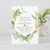 Hochzeitsessen im Sommer Probe Einladung (Stehend Vorderseite)