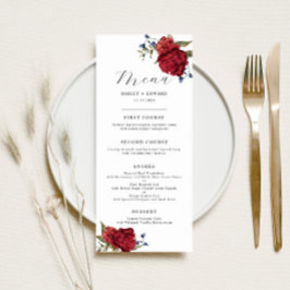 Hochzeitsessen in der Marine und in Burgund Menükarte