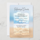 Hochzeitsessen in der Probe Einladung (Vorderseite)