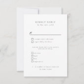 Hochzeitsessen in gefrorener Blume UAWG RSVP Karte (Rückseite)