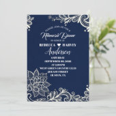 Hochzeitsessen in Nautik-Probe Einladung (Stehend Vorderseite)