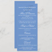 Hochzeitsessen mit Cornflower-Blau Einladung (Vorne/Hinten)