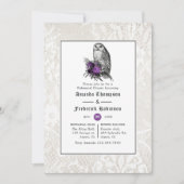 Hochzeitsessen mit floraler und lace gotischer Pro Einladung (Vorderseite)