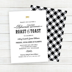 Hochzeitsessen mit Rost und Toast Gold für die Pro Einladung