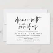 Hochzeitsessen mit uns beiden Proben Einladung (Vorderseite)