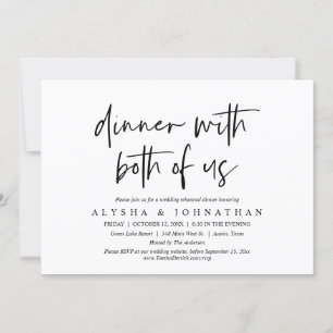 Hochzeitsessen mit uns beiden Proben Einladung