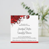 Hochzeitsessen mit weißer und roter Probe einladen Einladung (Stehend Vorderseite)