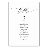 Hochzeitsessen, Moderne Gästekarte N Tischnummer (Vorderseite)