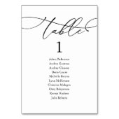 Hochzeitsessen, Moderne Gästekarte N Tischnummer (Rückseite)
