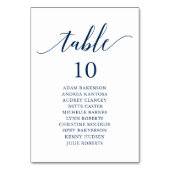 Hochzeitsessen, moderne Gästekarte Tischnummer (Rückseite)