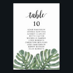Hochzeitsessen, Monstera Gast - Tabelle mit den Si Tischnummer<br><div class="desc">Hochzeitsdinner,  Tischkarte für die Gäste,  Modern Greenery Monstera Themen. Passen Sie den Text an und / oder entfernen und füllen Sie mit Ihrem Hochzeitskonzert themed.</div>