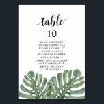 Hochzeitsessen, Monstera Gast - Tabelle mit den Si Tischnummer<br><div class="desc">Hochzeitsdinner,  Tischkarte für die Gäste,  Modern Greenery Monstera Themen. Passen Sie den Text an und / oder entfernen und füllen Sie mit Ihrem Hochzeitskonzert themed.</div>