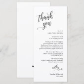 Hochzeitsessen, Ort Einstellung Dankeschön Karten (Vorne/Hinten)