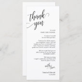 Hochzeitsessen, Ort Einstellung Dankeschön Karten (Vorne/Hinten)