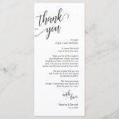 Hochzeitsessen, Ort Einstellung Dankeschön Karten (Vorderseite)