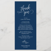 Hochzeitsessen, Ort Einstellung Dankeschön Karten (Vorderseite)