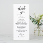 Hochzeitsessen, Ort Einstellung Dankeschön Karten (Stehend Vorderseite)