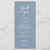 Hochzeitsessen, Ort Einstellung Dankeschön Karten (Vorderseite)