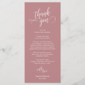 Hochzeitsessen, Ort Einstellung Dankeschön Karten (Vorderseite)