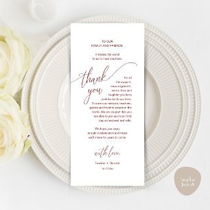 Hochzeitsessen Platz Einstellung Moderne Dankeschö Programm