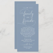 Hochzeitsessen, Platzierung Dankeschön Karte (Vorne/Hinten)