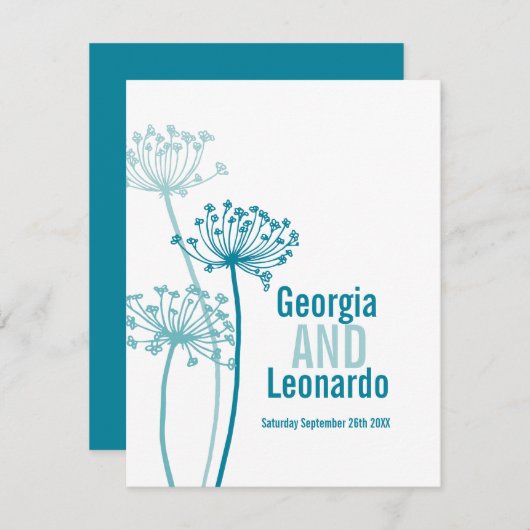 Hochzeitsessen Präferenz Kirsche grafische Blume Begleitkarte (Vorne/Hinten)