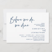 Hochzeitsessen Probe, bevor wir essen Einladung (Vorderseite)