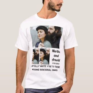 Hochzeitsessen Probe Brauch 3 FotoCollage T-Shirt