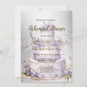 Hochzeitsessen Probe Cake Lavendel Einladung (Vorderseite)
