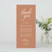 Hochzeitsessen Probe Danke Karte (Stehend Vorderseite)