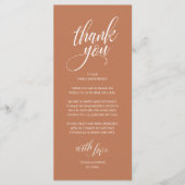 Hochzeitsessen Probe Danke Karte (Vorderseite)