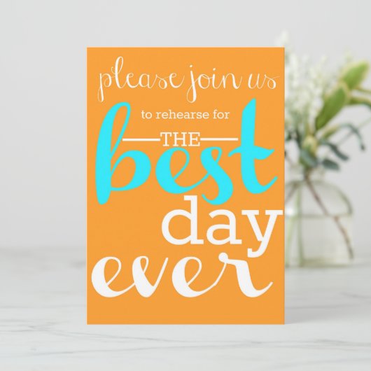 Hochzeitsessen Probe Einladung (Stehend Vorderseite)