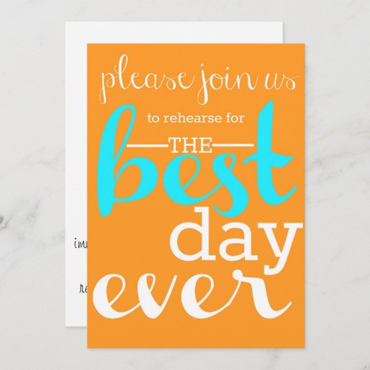 Hochzeitsessen Probe Einladung (Vorne/Hinten)