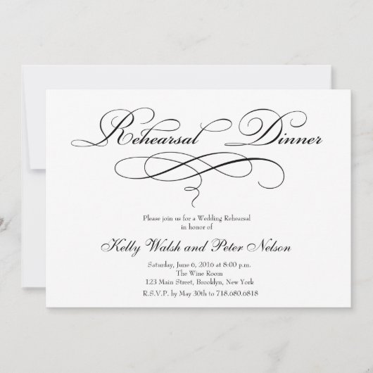 Hochzeitsessen Probe Einladung (Vorderseite)