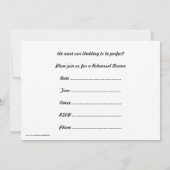 Hochzeitsessen Probe Einladung (Rückseite)