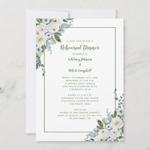 Hochzeitsessen Probe Elegante Blumengarten Einladung