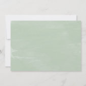 Hochzeitsessen Probe, Eukalyptus-Grüne Einladung (Rückseite)