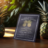 Hochzeitsessen Probe Goldene Ananas Einladung