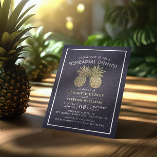 Hochzeitsessen Probe Goldene Ananas Einladung