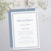 Hochzeitsessen Probe Modern Simple Dusty Blue Einladung