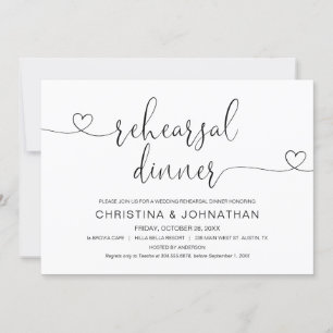 Hochzeitsessen Probe, moderne Kalligraphie Einladung